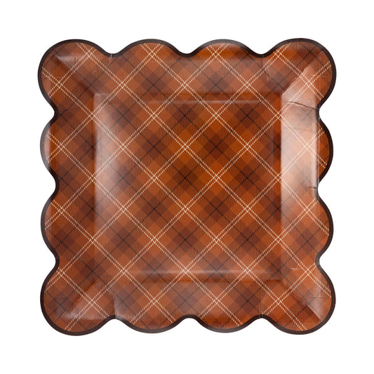 Plaid Salad or Dessert Plate
