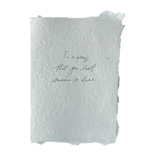 Lost Someone Dear Sympathy Card