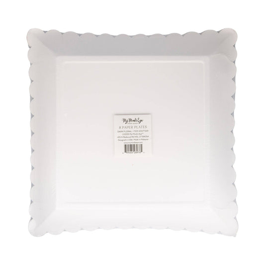 Dark Floral Dinner Plate