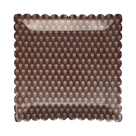 Dark Floral Dinner Plate